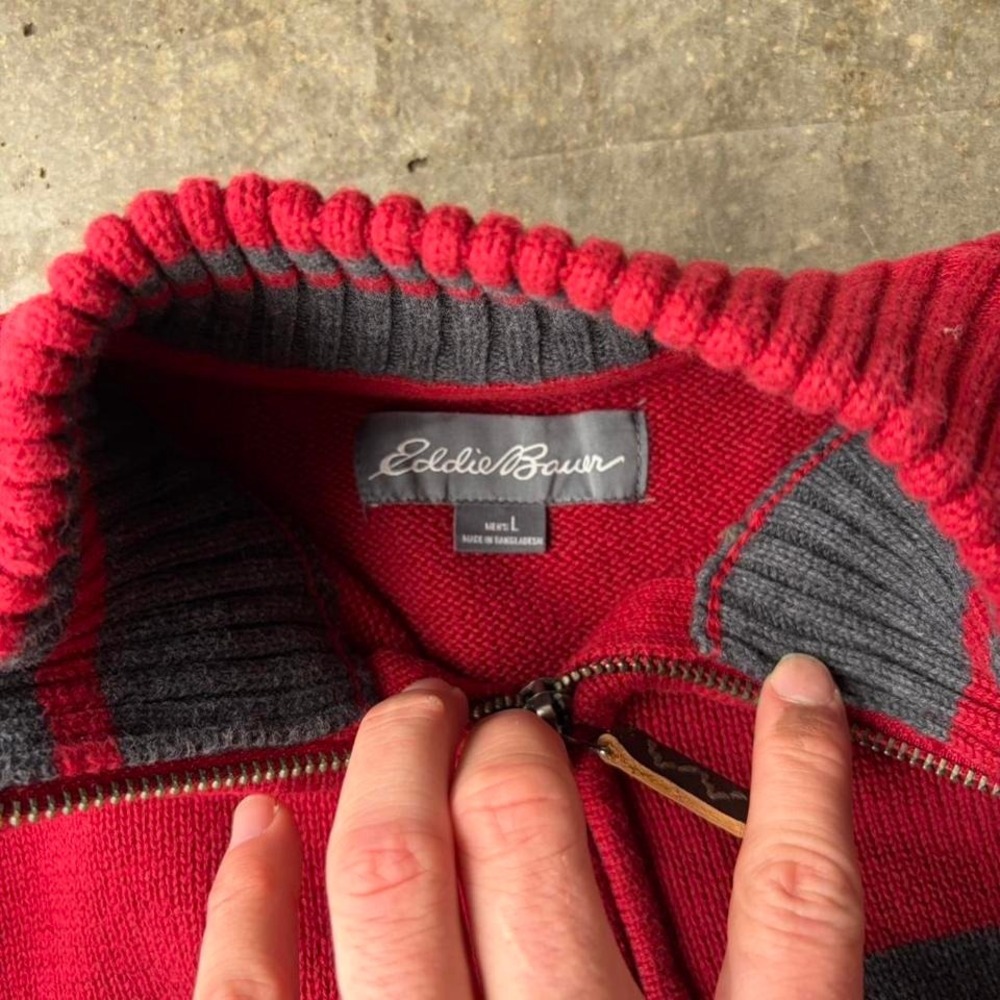 2000s eddie bauer striped quarter zip‎ - Picture 4 of 5